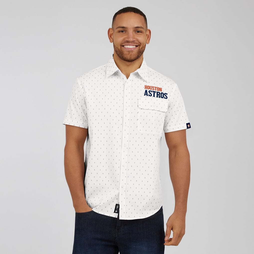  Houston Astros Darius Rucker Collection by Fanatics Printed Button-Down Shirt - Cream